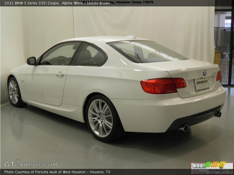 Alpine White / Saddle Brown 2012 BMW 3 Series 335i Coupe