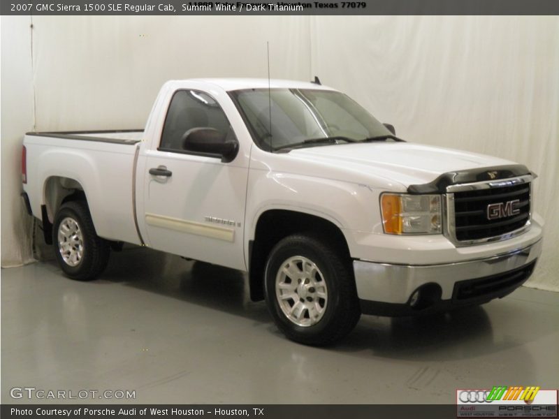 Summit White / Dark Titanium 2007 GMC Sierra 1500 SLE Regular Cab