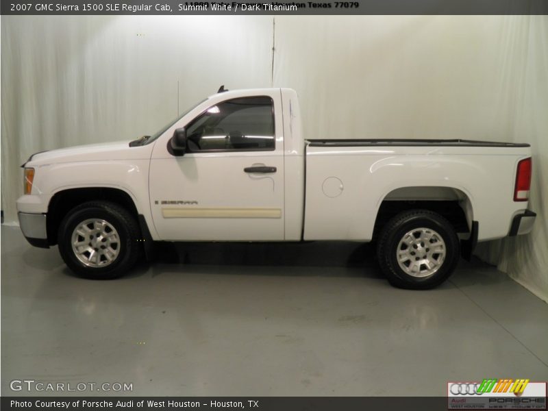 Summit White / Dark Titanium 2007 GMC Sierra 1500 SLE Regular Cab
