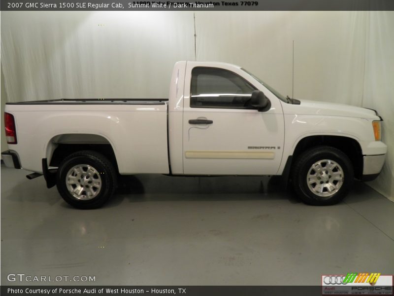 Summit White / Dark Titanium 2007 GMC Sierra 1500 SLE Regular Cab