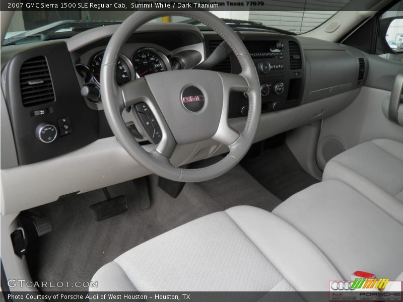Summit White / Dark Titanium 2007 GMC Sierra 1500 SLE Regular Cab