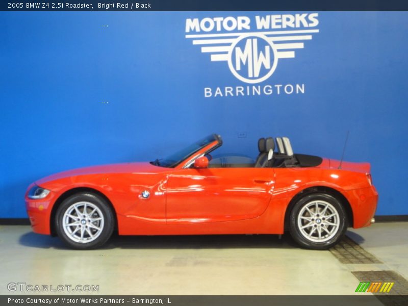 Bright Red / Black 2005 BMW Z4 2.5i Roadster
