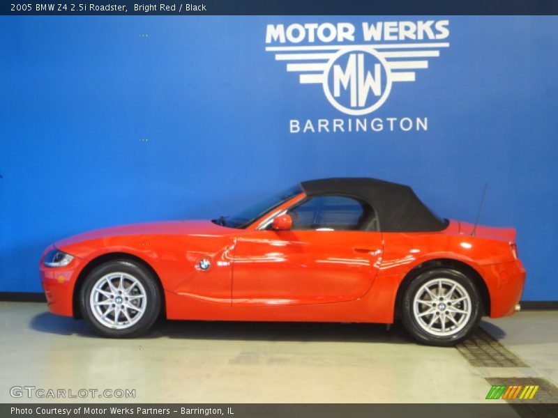 Bright Red / Black 2005 BMW Z4 2.5i Roadster