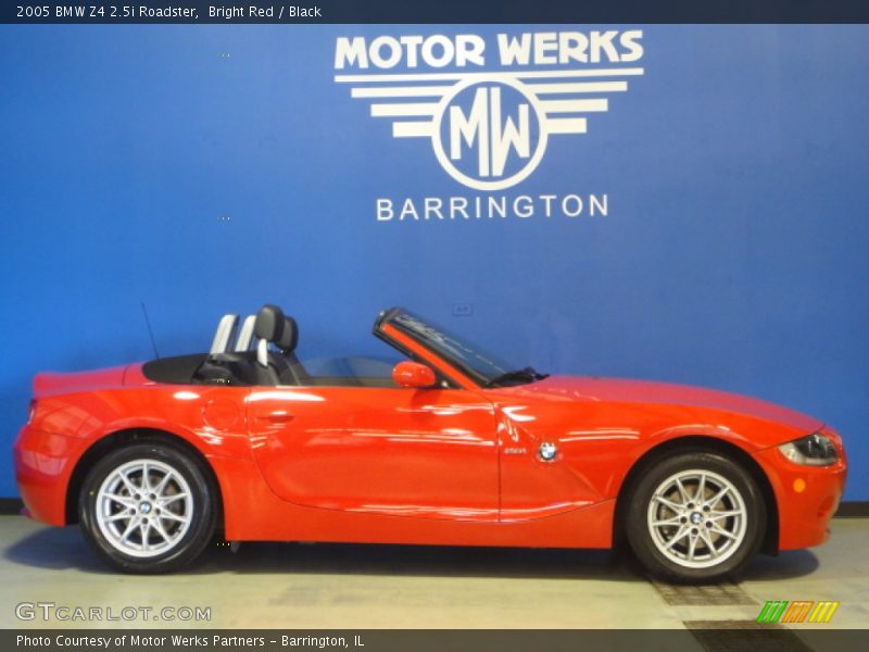 Bright Red / Black 2005 BMW Z4 2.5i Roadster