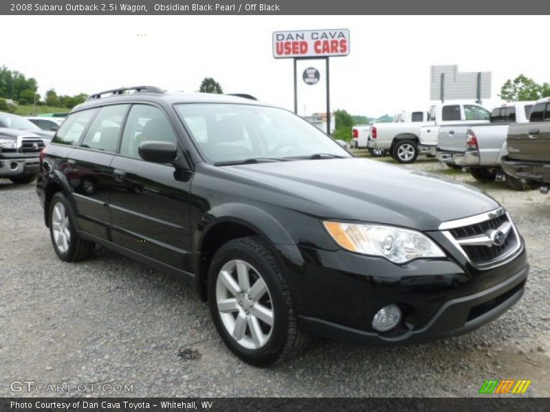 Obsidian Black Pearl / Off Black 2008 Subaru Outback 2.5i Wagon