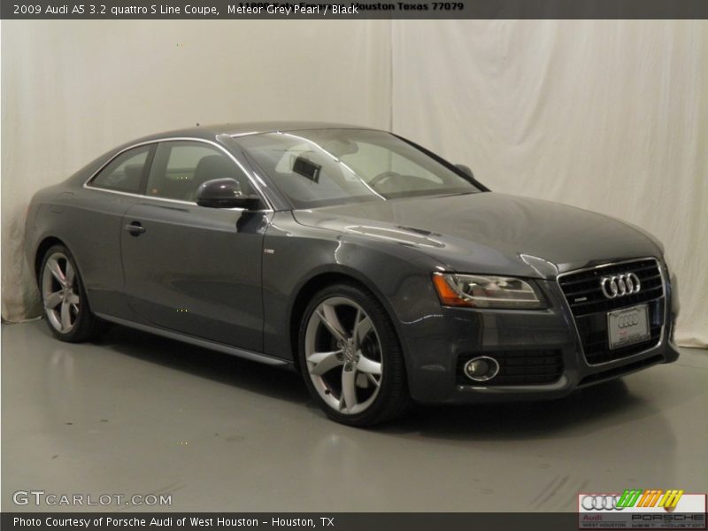 Meteor Grey Pearl / Black 2009 Audi A5 3.2 quattro S Line Coupe