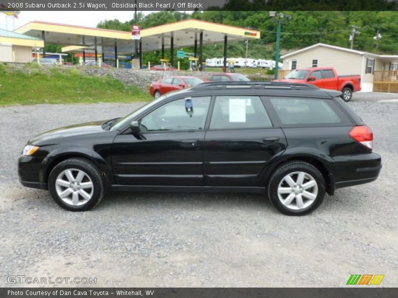 Obsidian Black Pearl / Off Black 2008 Subaru Outback 2.5i Wagon