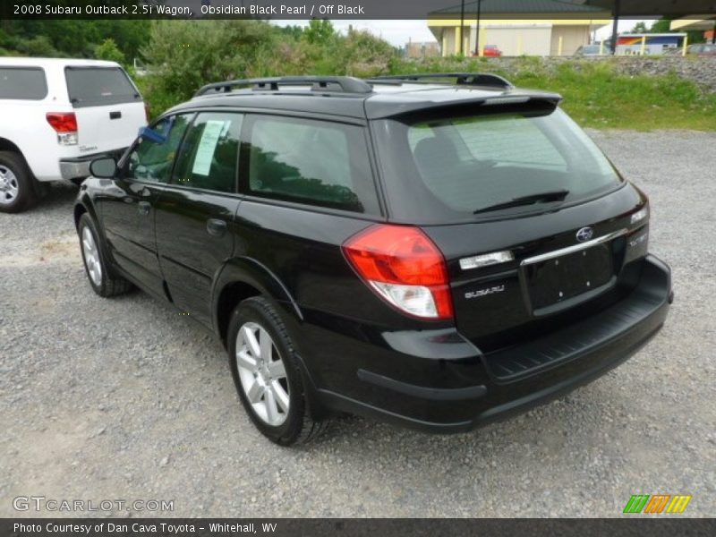Obsidian Black Pearl / Off Black 2008 Subaru Outback 2.5i Wagon