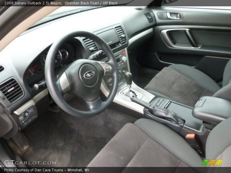 Obsidian Black Pearl / Off Black 2008 Subaru Outback 2.5i Wagon
