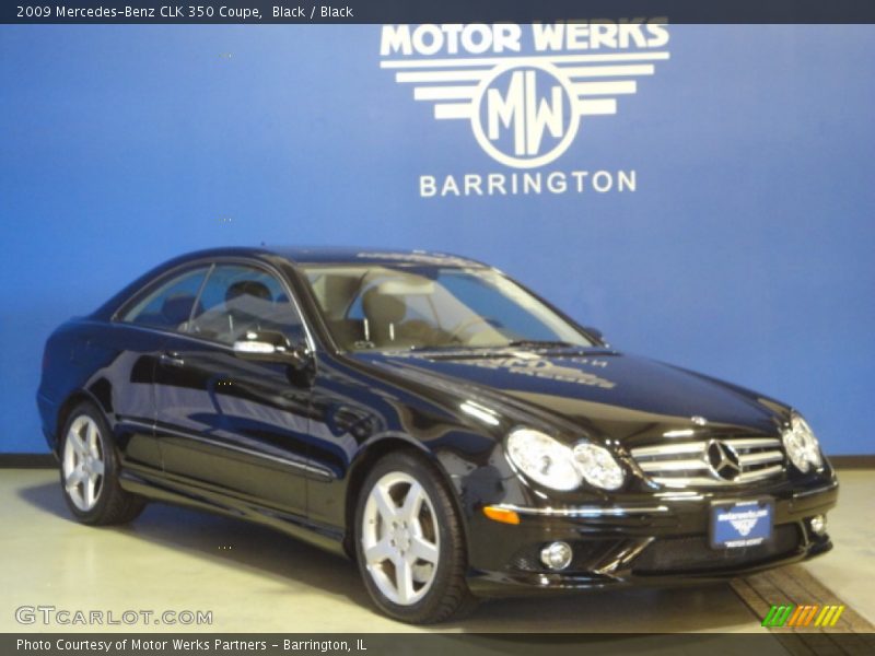 Black / Black 2009 Mercedes-Benz CLK 350 Coupe