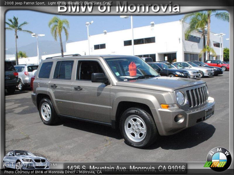 Light Khaki Metallic / Dark Slate Gray 2008 Jeep Patriot Sport