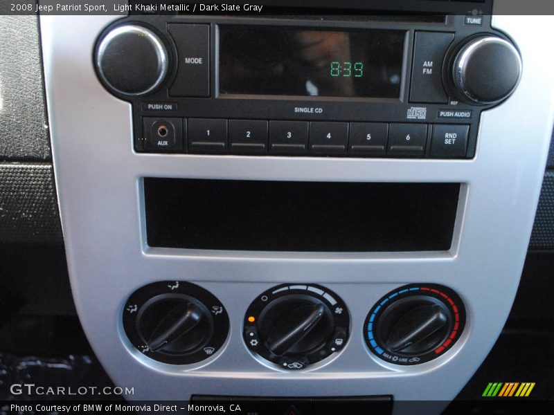 Light Khaki Metallic / Dark Slate Gray 2008 Jeep Patriot Sport