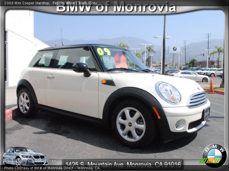 Pepper White / Black/Grey 2009 Mini Cooper Hardtop