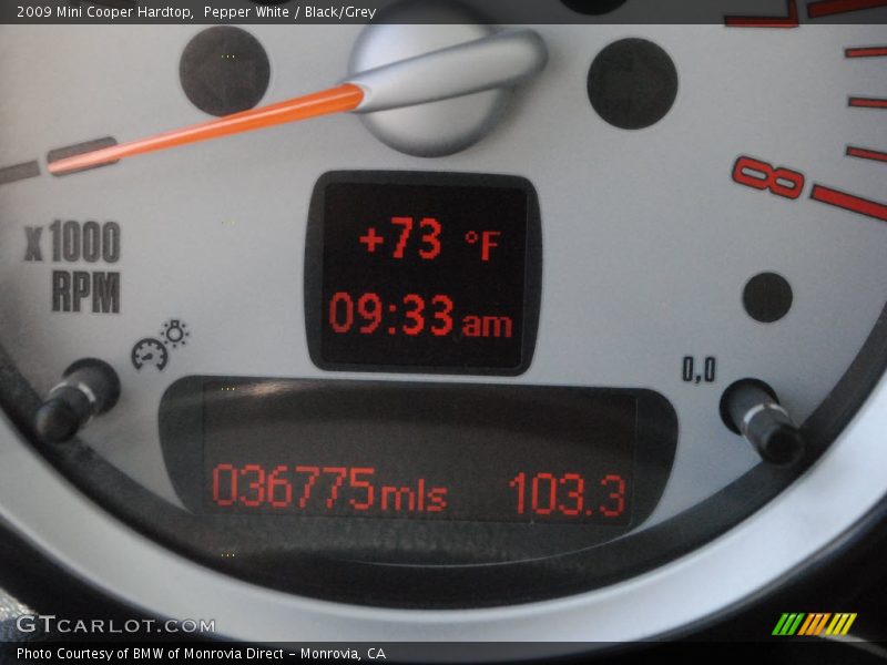 Pepper White / Black/Grey 2009 Mini Cooper Hardtop
