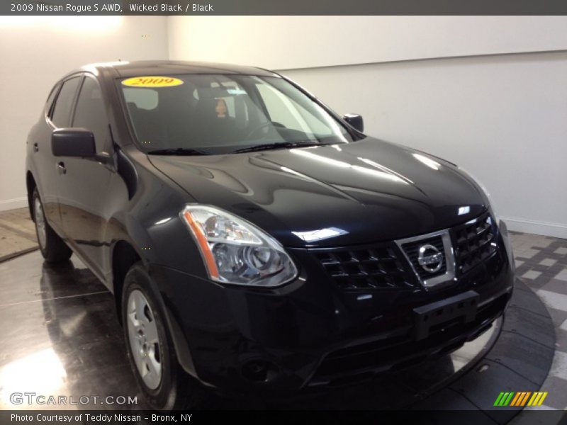 Wicked Black / Black 2009 Nissan Rogue S AWD