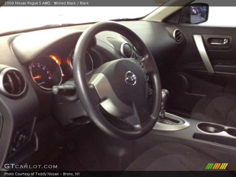 Wicked Black / Black 2009 Nissan Rogue S AWD