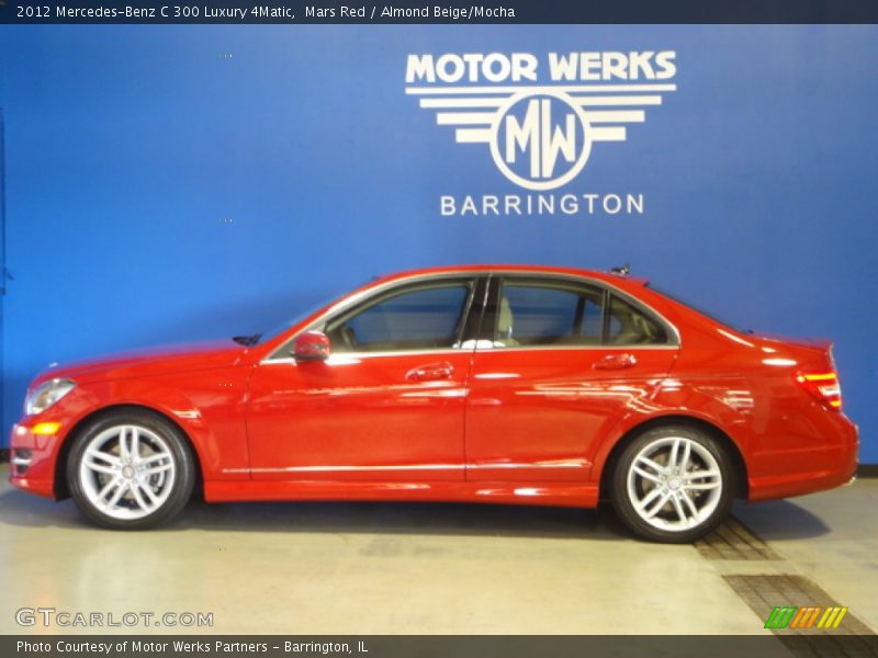 Mars Red / Almond Beige/Mocha 2012 Mercedes-Benz C 300 Luxury 4Matic