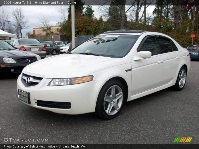 White Diamond Pearl / Camel 2005 Acura TL 3.2