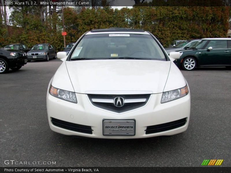 White Diamond Pearl / Camel 2005 Acura TL 3.2