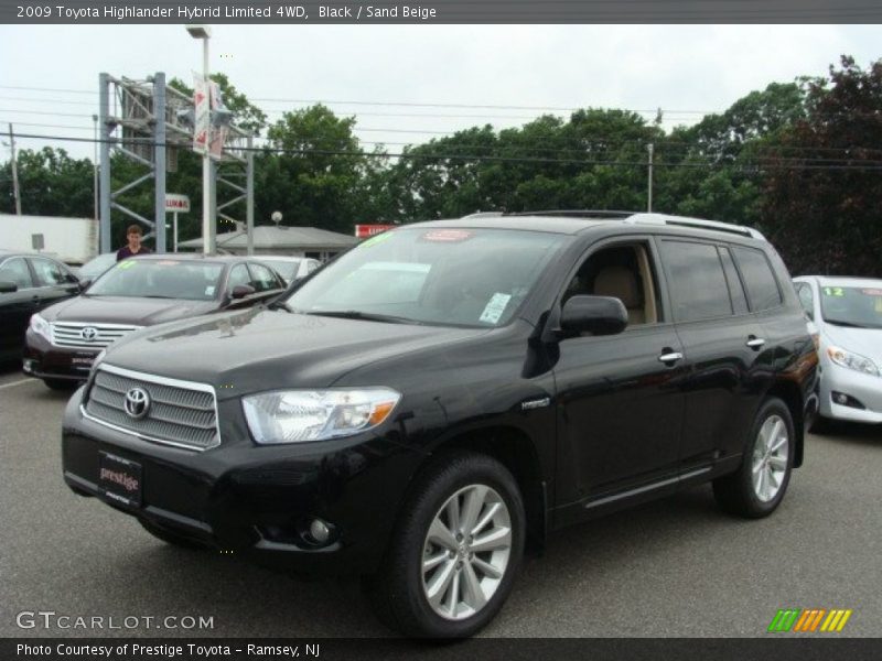 Black / Sand Beige 2009 Toyota Highlander Hybrid Limited 4WD