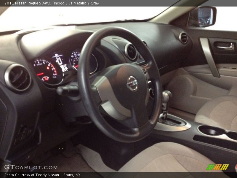 Indigo Blue Metallic / Gray 2011 Nissan Rogue S AWD