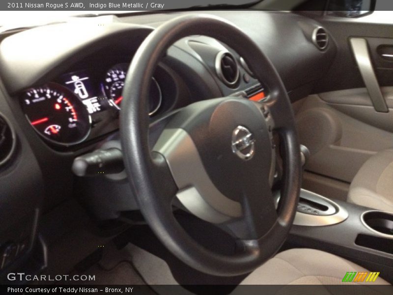 Indigo Blue Metallic / Gray 2011 Nissan Rogue S AWD