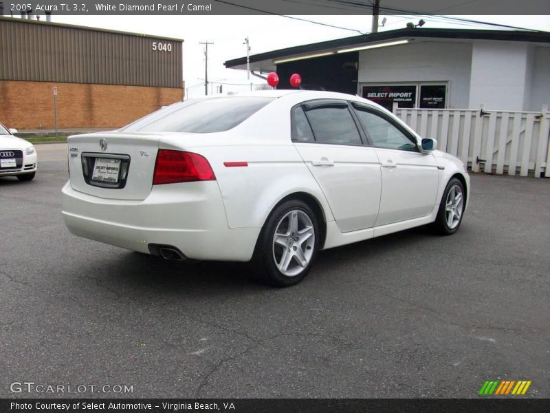 White Diamond Pearl / Camel 2005 Acura TL 3.2