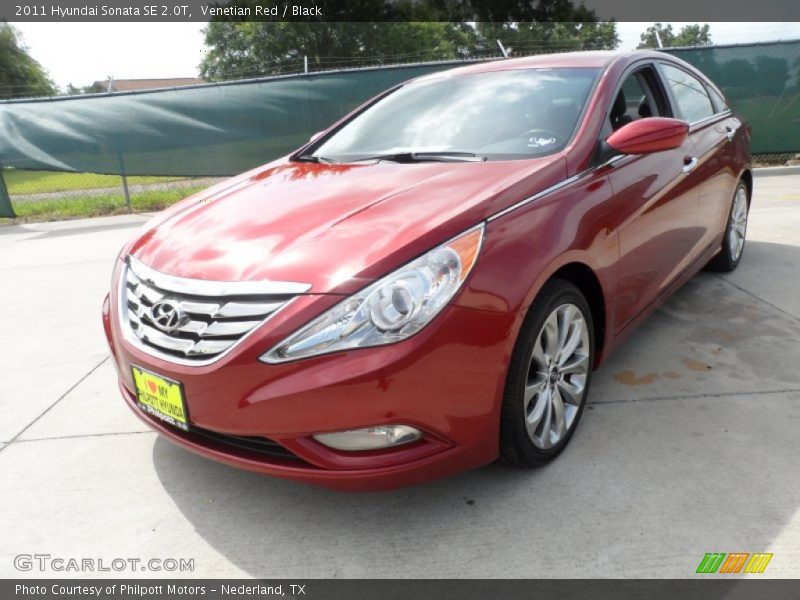 Venetian Red / Black 2011 Hyundai Sonata SE 2.0T