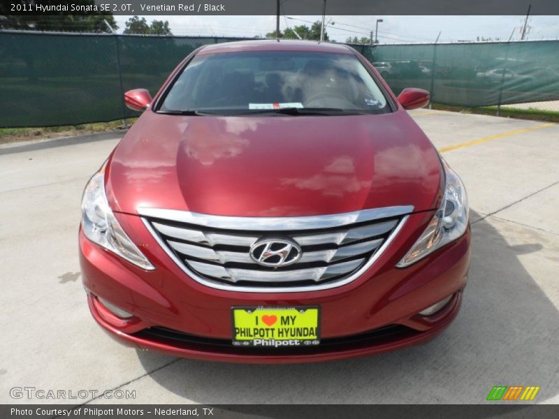 Venetian Red / Black 2011 Hyundai Sonata SE 2.0T