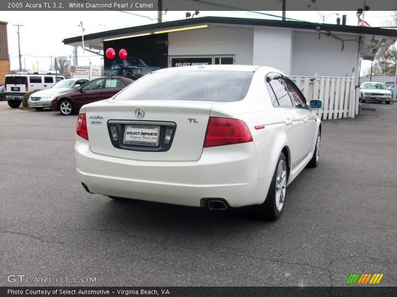 White Diamond Pearl / Camel 2005 Acura TL 3.2