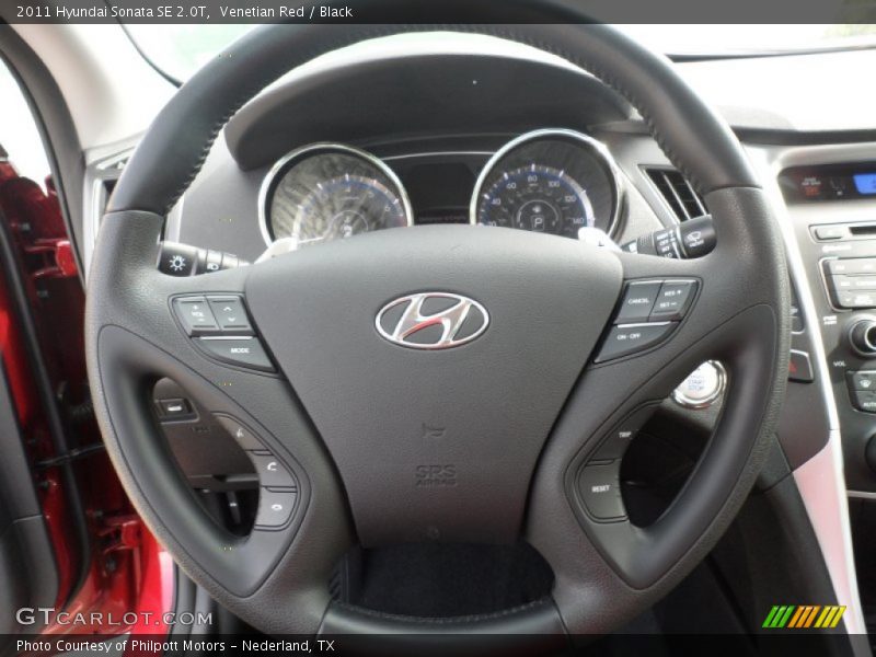 Venetian Red / Black 2011 Hyundai Sonata SE 2.0T