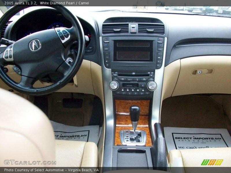 White Diamond Pearl / Camel 2005 Acura TL 3.2