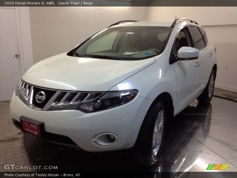 Glacier Pearl / Beige 2009 Nissan Murano SL AWD