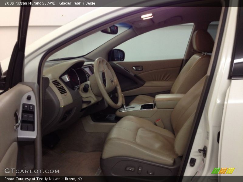 Glacier Pearl / Beige 2009 Nissan Murano SL AWD