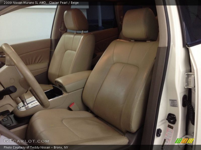 Glacier Pearl / Beige 2009 Nissan Murano SL AWD