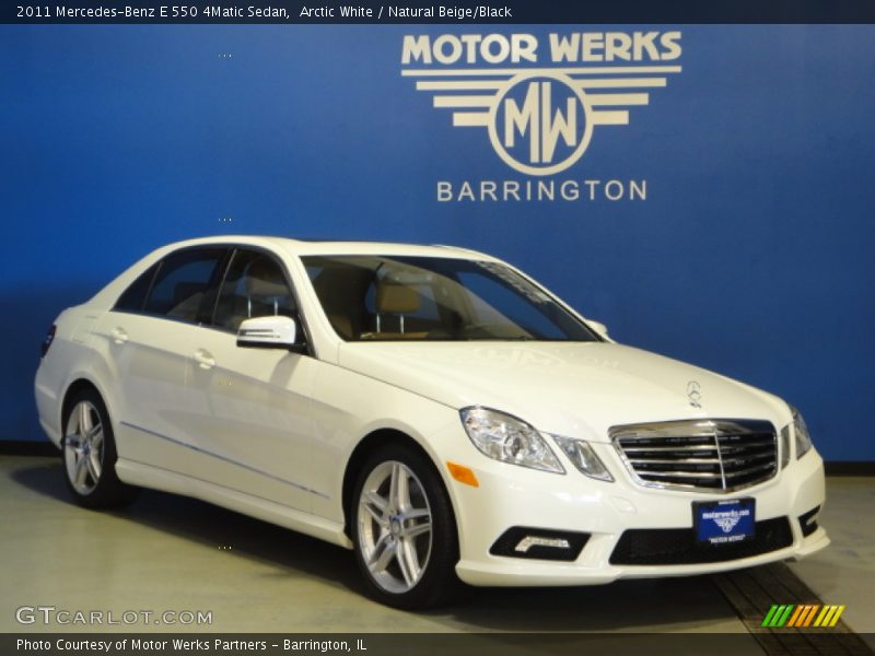 Arctic White / Natural Beige/Black 2011 Mercedes-Benz E 550 4Matic Sedan