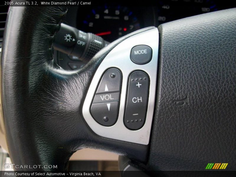 White Diamond Pearl / Camel 2005 Acura TL 3.2