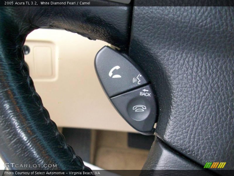 White Diamond Pearl / Camel 2005 Acura TL 3.2