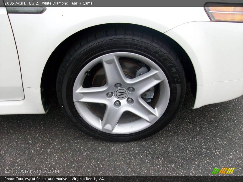 White Diamond Pearl / Camel 2005 Acura TL 3.2
