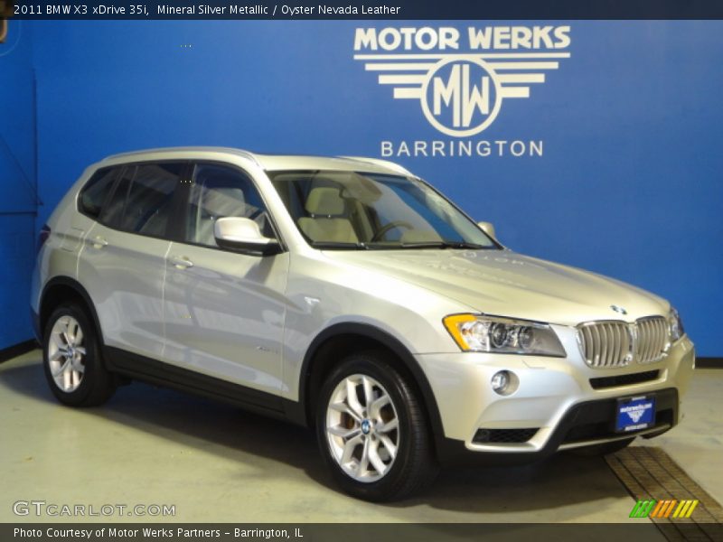 Mineral Silver Metallic / Oyster Nevada Leather 2011 BMW X3 xDrive 35i
