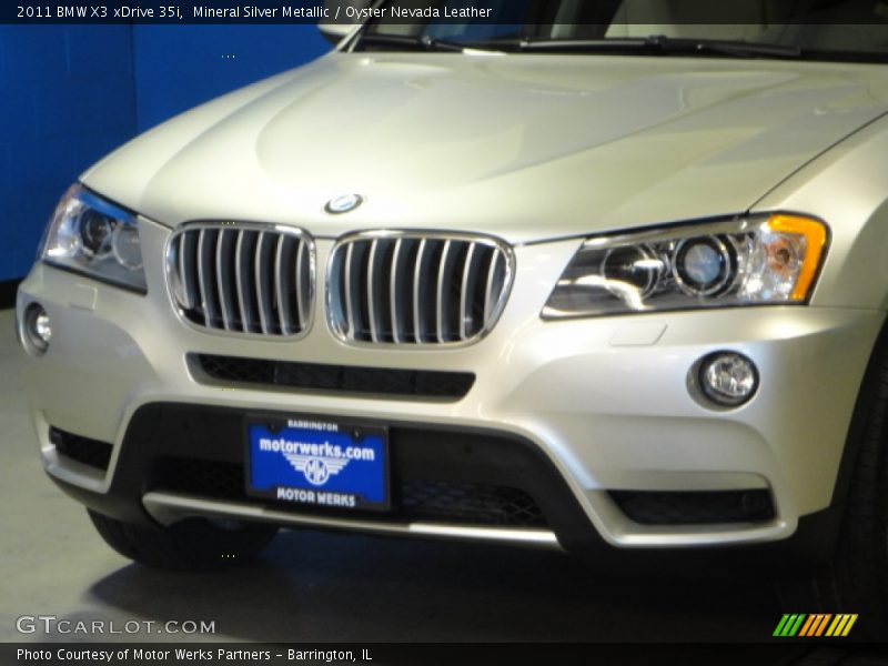 Mineral Silver Metallic / Oyster Nevada Leather 2011 BMW X3 xDrive 35i