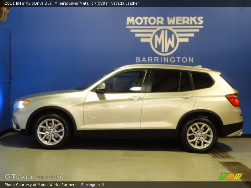 Mineral Silver Metallic / Oyster Nevada Leather 2011 BMW X3 xDrive 35i