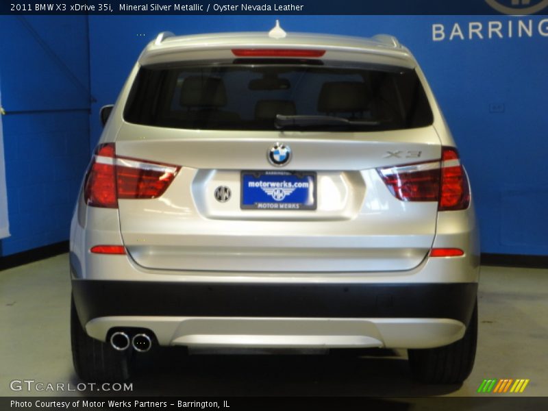 Mineral Silver Metallic / Oyster Nevada Leather 2011 BMW X3 xDrive 35i