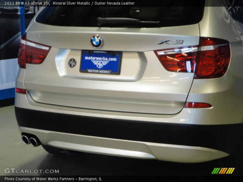 Mineral Silver Metallic / Oyster Nevada Leather 2011 BMW X3 xDrive 35i