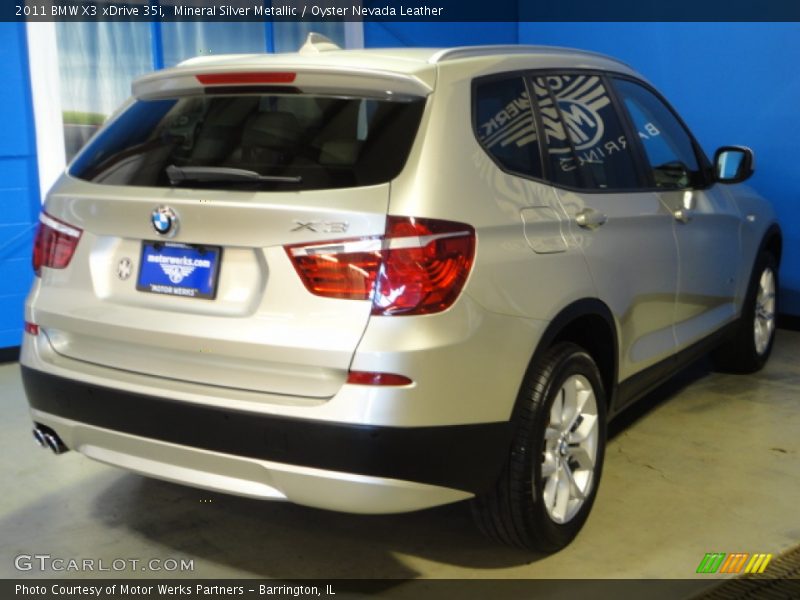 Mineral Silver Metallic / Oyster Nevada Leather 2011 BMW X3 xDrive 35i