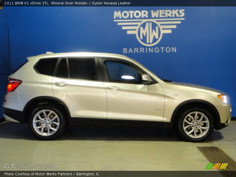 Mineral Silver Metallic / Oyster Nevada Leather 2011 BMW X3 xDrive 35i