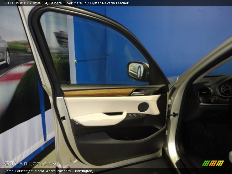 Mineral Silver Metallic / Oyster Nevada Leather 2011 BMW X3 xDrive 35i