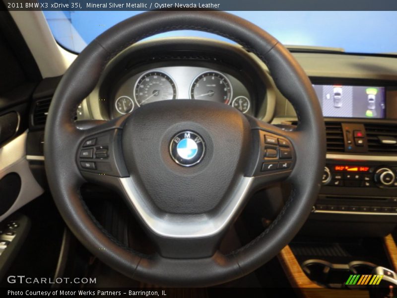 Mineral Silver Metallic / Oyster Nevada Leather 2011 BMW X3 xDrive 35i