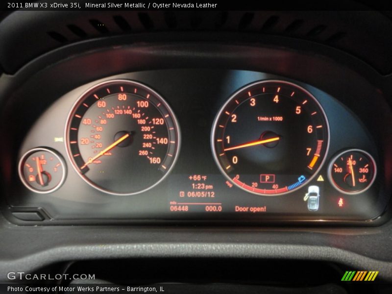 Mineral Silver Metallic / Oyster Nevada Leather 2011 BMW X3 xDrive 35i