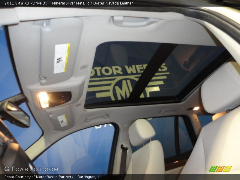 Mineral Silver Metallic / Oyster Nevada Leather 2011 BMW X3 xDrive 35i